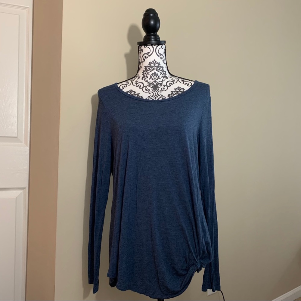 Blue, lightweight top with side tie by Zelos